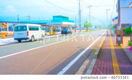 Roads and streets Anime-style processing Roads and streets Anime-style processing 80733361