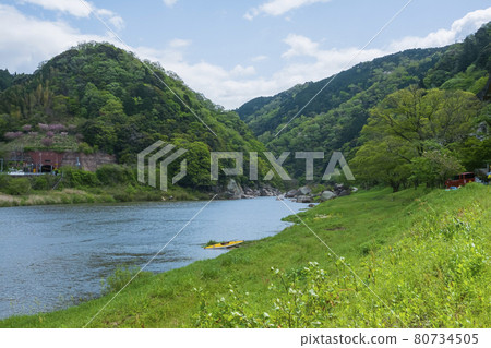 笠木町附近的木津川 80734505