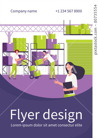 Staff working in logistic storage 80735554