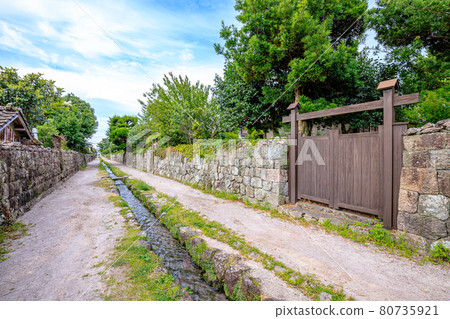 Summer samurai residence street Shimabara City, Nagasaki Prefecture 80735921