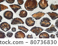 Antique Rustic Cordwood Log Cabin House Wall Background Antique Rustic Cordwood Log Cabin House Wall Background 80736830