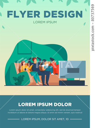 Friends watching horror movie 80737569