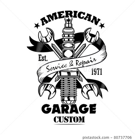 Car parts and spanners vector illustration 80737706