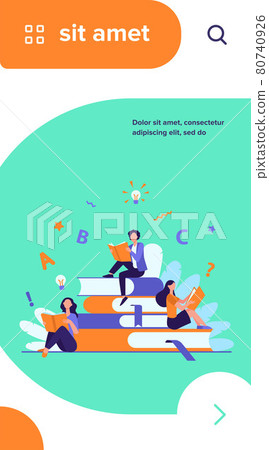 Students studying textbooks 80740926