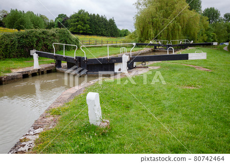Seend Top Lock on Kennet and Avon Canal South West England UK Seend Top Lock on Kennet and Avon Canal South West England UK 80742464