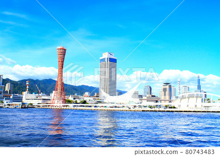 Scenery of Kobe City, Kobe Port Tower and its surroundings 80743483