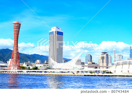 Scenery of Kobe City, Kobe Port Tower and its surroundings 80743484