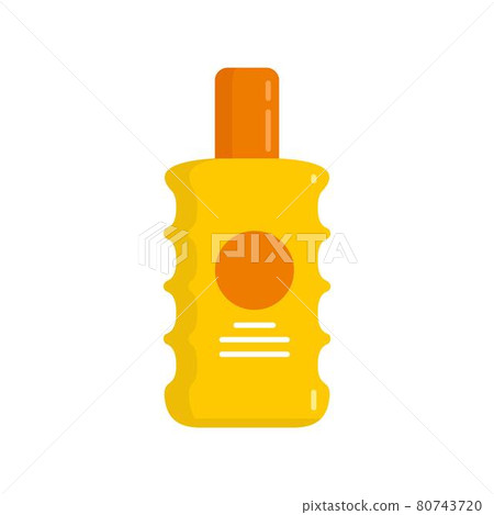 Lotion uv cream bottle icon flat isolated vector 80743720