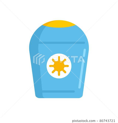 Antiseptic cream bottle icon flat isolated vector 80743721