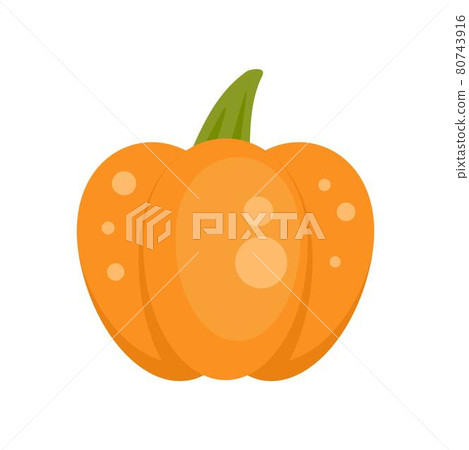 October pumpkin icon flat isolated vector October pumpkin icon flat isolated vector 80743916