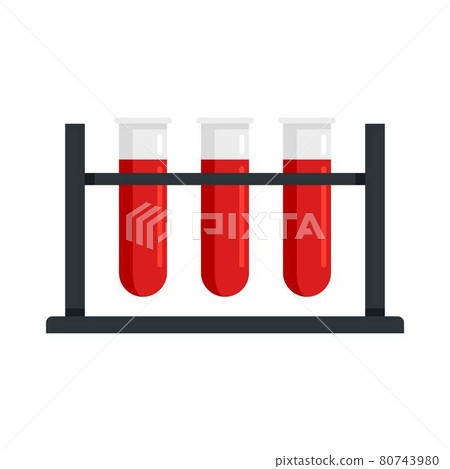 Test tubes stand icon flat isolated vector Test tubes stand icon flat isolated vector 80743980