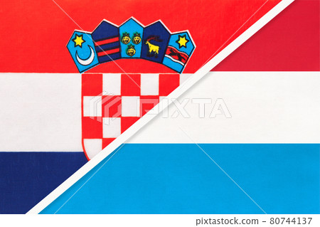 Croatia and Luxembourg, symbol of country. 80744137