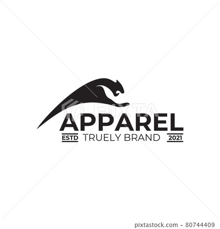Apparel logo design with black jaguar template Apparel logo design with black jaguar template 80744409