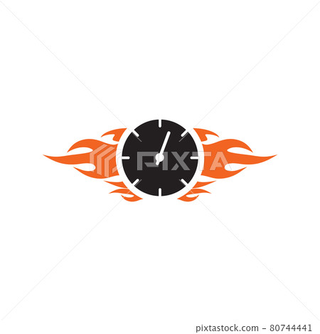Speedometer icon logo design template 80744441