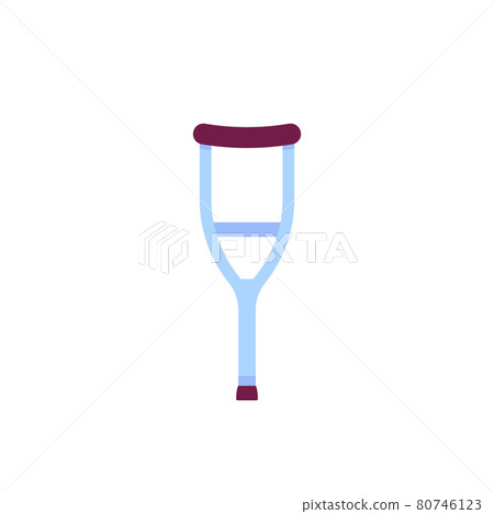 Crutch on white, vector icon 80746123