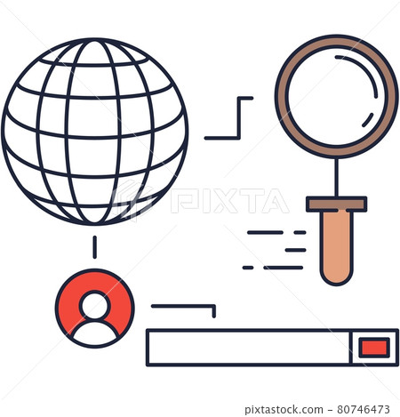 Customer data base mail development icon vector 80746473
