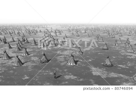 Big indian camp in the prairie 80746894
