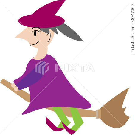One beautiful witch on a broom One beautiful witch on a broom 80747369