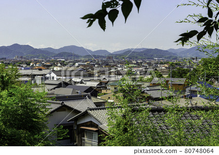 岡山縣築保郡早島到茶屋町早島町的街景 80748064
