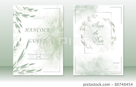 Elegant wedding invitation card template.... - Stock Illustration  [80748454] - PIXTA