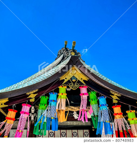 尾張省一宮真隅田神殿的祭祀 七夕裝飾(七夕節)版 尾張省一宮真隅田神殿的祭祀 七夕裝飾(七夕節)版 80748983