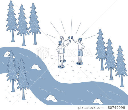 Isometric of a group of men toasting with beer after the sauna 80749096
