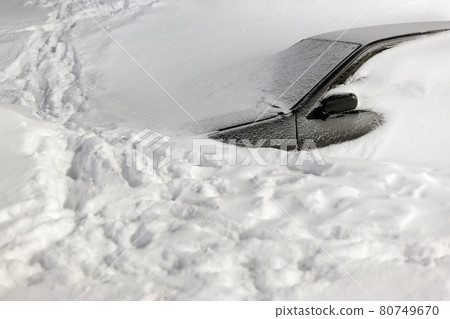 Car under the snow Car under the snow 80749670