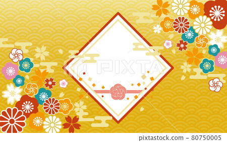 日式新年賀卡素材框背景矢量插畫素材/日式/燃燒器/新年/海報 日式新年賀卡素材框背景矢量插畫素材/日式/燃燒器/新年/海報 80750005