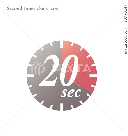 Simple 20 second timer clock icon Simple 20 second timer clock icon 80750147
