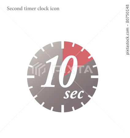 Simple 10 second timer clock icon Simple 10 second timer clock icon 80750148