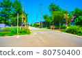 Country roads and railroad crossings Anime-style processing 80750400