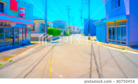 A lonely station square store in the countryside A lonely station square store in the countryside 80750458