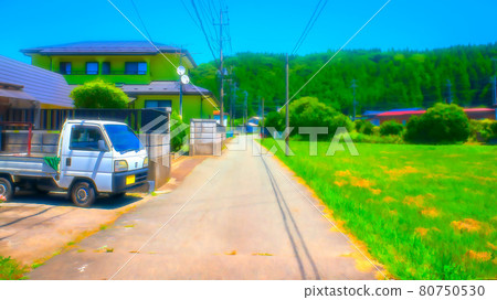 Rural path Anime-style processing 80750530