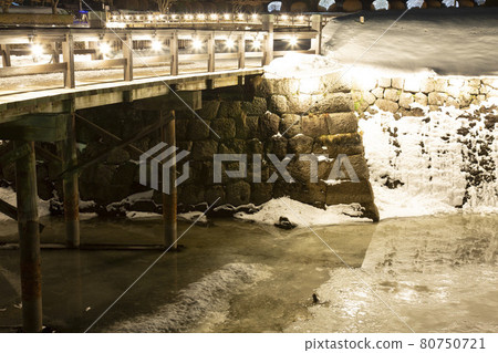 函館五棱郭公園的燈光碼頭 80750721