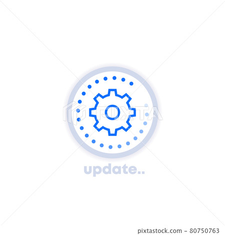 update vector icon with gear update vector icon with gear 80750763