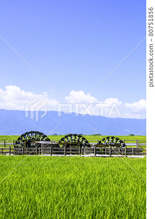 日本最古老的水車菱野三重水車（福岡縣朝倉市） 80751856