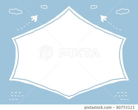 Light blue bird and cloud background illustration Light blue bird and cloud background illustration 80753121