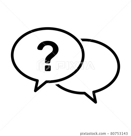 Question mark speech bubbles icon vector for graphic design, logo, web site, social media, mobile app, ui illustration Question mark speech bubbles icon vector for graphic design, logo, web site, social media, mobile app, ui illustration 80753143