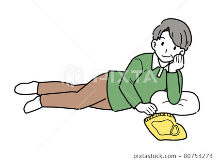 一個缺乏鍛煉的人的插圖 一個缺乏鍛煉的人的插圖 80753273