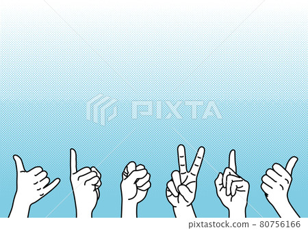 Illustration set of various hand signs 80756166