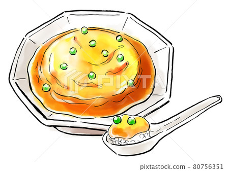 Food illustration Crab ball ankake 80756351