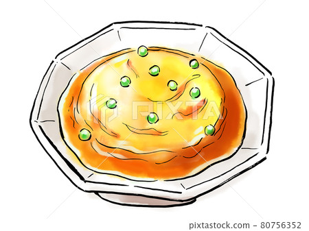 Food illustration Crab ball ankake 80756352