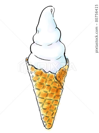 Food illustration soft serve Food illustration soft serve 80756415