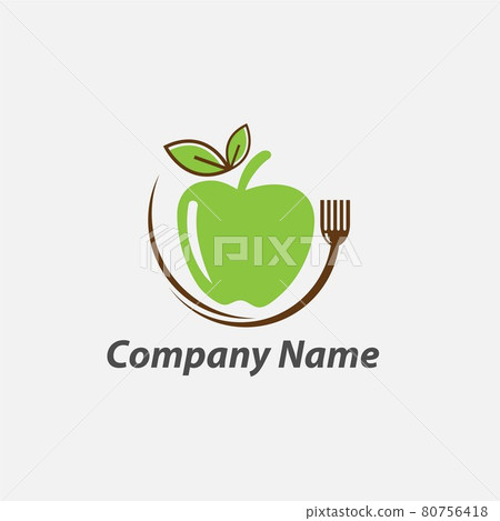 Organic logo. Leafs in hand logo. Natural products logo. Cosmetics icon. fork logo Organic logo. Leafs in hand logo. Natural products logo. Cosmetics icon. fork logo 80756418