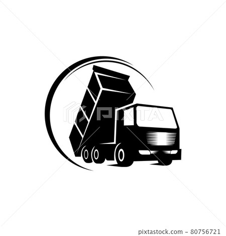 classic heavy truck logo emblems and badges. Truck with trailer and tip truck classic heavy truck logo emblems and badges. Truck with trailer and tip truck 80756721