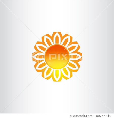 Sun Vector isolated summer icon design. Vector...-插圖素材 [80756810] - PIXTA圖庫