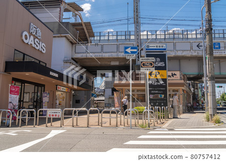 Scenery in front of the station Himejima Station 80757412