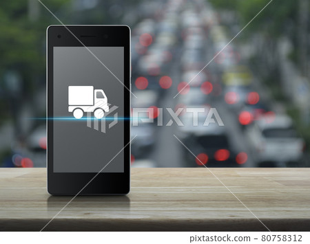 Business truck transportation online concept Business truck transportation online concept 80758312