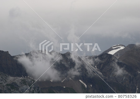 Distant view of Mount Wildhorn, Switzerland. 80758326