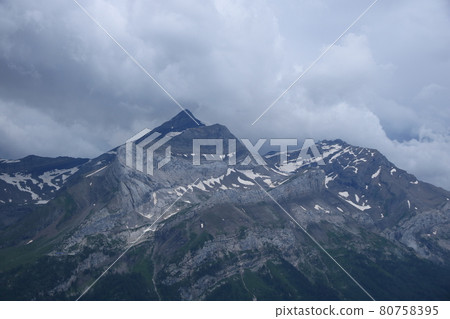 Mount Oldehore on a rainy summer day. Mount Oldehore on a rainy summer day. 80758395